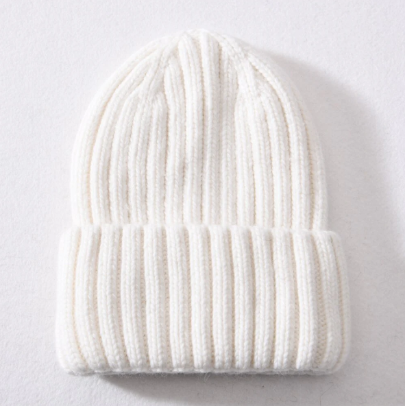 Classic Satin Beanie vit