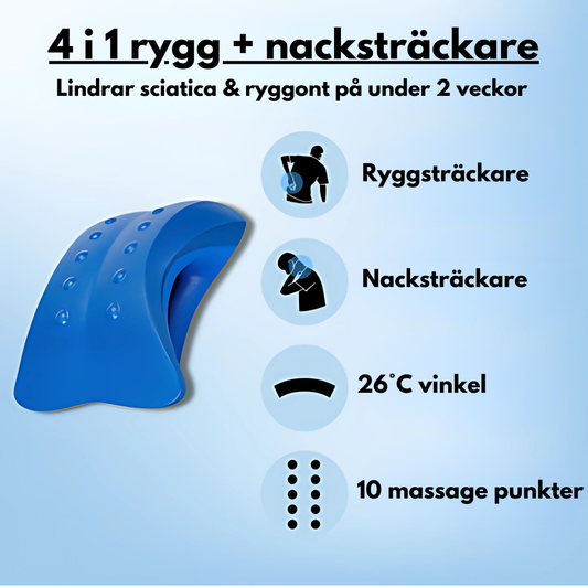 4 i 1 Rygg + nacksträckare