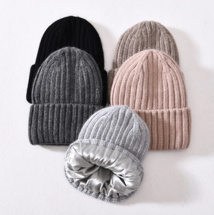 Classic Satin Beanie. Dark Grey