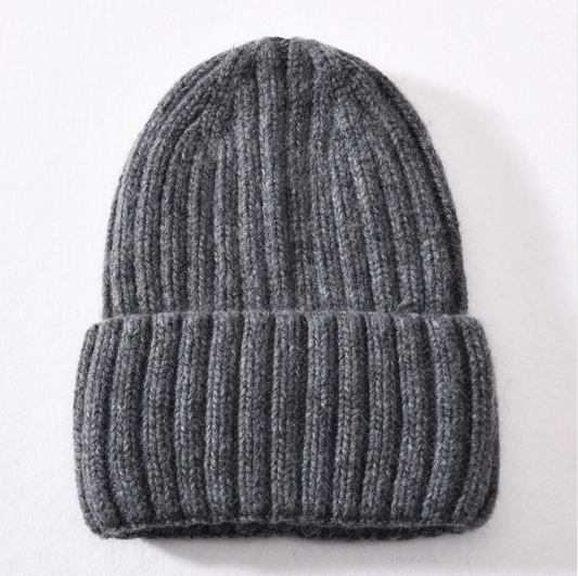 Classic Satin Beanie mörk grå